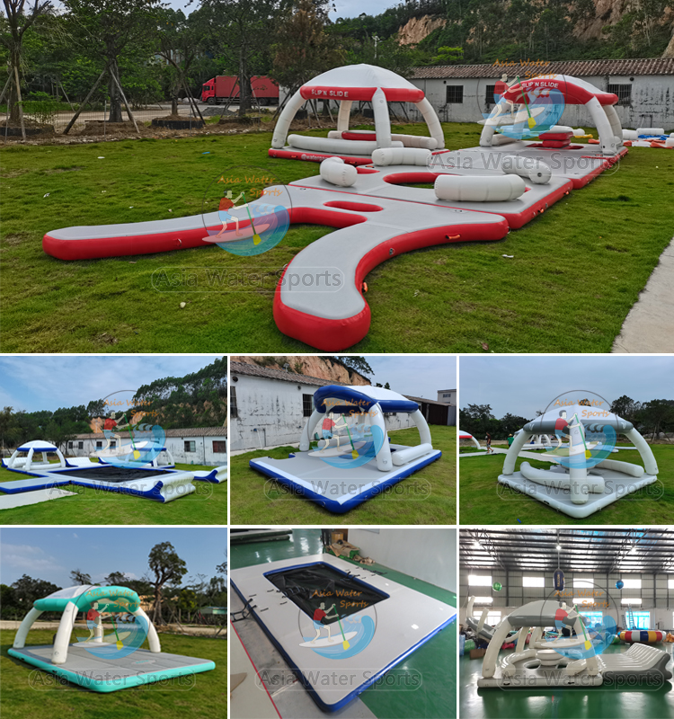 Inflatable Water Platform Floating Island With Tent