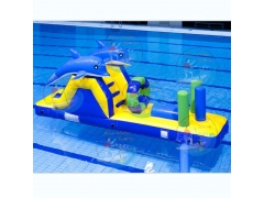inflatable water park obstacle course