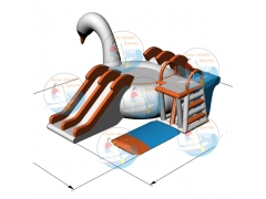 Giant Swan Inflatable Water Park