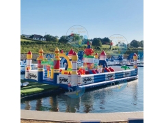 Build Inflatable Theme Park on Lake