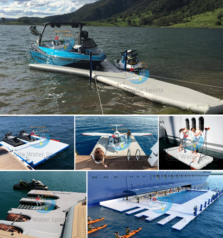 Inflatable Pontoon Platform Floating Dock for Boat or Yacht 